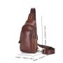 2024 Customized Logo Genuine Leather Chest Bag For Men Shoulder Messenger Purse