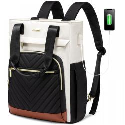 LOVEVOOK New Style Wide Open Travel Work School Backpack Convertible Business Tote Daypack with USB Laptop Backpack for Women