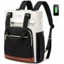 LOVEVOOK New Style Wide Open Travel Work School Backpack Convertible Business Tote Daypack with USB Laptop Backpack for Women