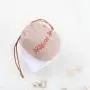 Flexography Custom Logo Printed  Microfiber Jewelry Gift Packing Bag Round Bottom Suede Drawstring Earring Bag Pouch