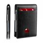 Design leather money clips business credit card holder carbon fiber money clip slim wallet with money clip