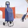 LX071 Foldable Backpack Trolleys Carts School Bag Luggage Handle Bag Accessories Home Folding Shopping Cart Travel Trolley