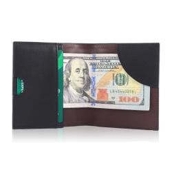 Factory direct genuine leather men wallet card holder rfid blocking leather bifold card holder wallet