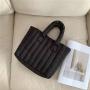 Custom Luxury Stripe Wadding Designer Tote Bag Fashion Handbags Big Hand Bags Ladies Nylon Shopping Bag for Women