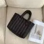 Custom Luxury Stripe Wadding Designer Tote Bag Fashion Handbags Big Hand Bags Ladies Nylon Shopping Bag for Women
