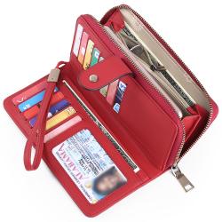 New Women's Long Wallet RFID Multifunctional Women's Wallet Card Holder PU Leather Clutch