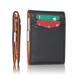 Factory wholesale leather money clip wallets men's leather wallet pu slim money clip