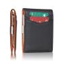 Factory wholesale leather money clip wallets men's leather wallet pu slim money clip