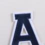 Custom 26 Alphabets Initial Letter Patches Glue Backing Without Glitter Sequins Flat Embroidery Varsity Monogram Letter Patch