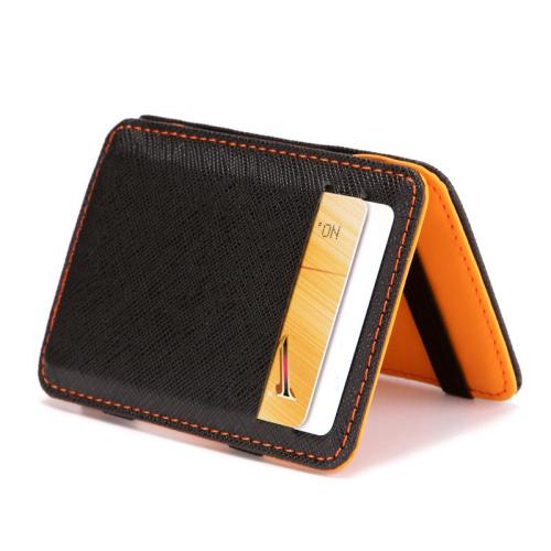 ZHF000 Hot sale PU men's flip magic wallet cross pattern men's wallet fashion wallet short card bag wholesale