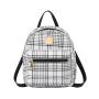 2024 Plaid Fashion Backpack Single Strap Portable Student Schoolbag Lady's Portable Shoulder Bag Chain Wholesale Foreign Trade