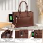 LOVEVOOK High Quality Designer Custom Vintage Classic Office Work Ladies Handbags Leather Fashion Women Tote laptop Bag with usb