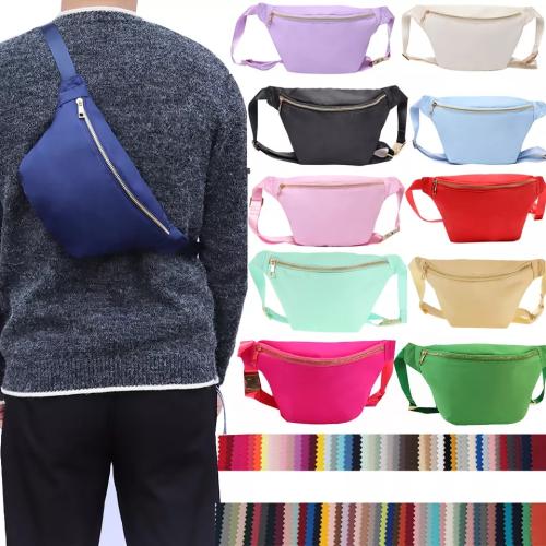 Keymay RTS Stock Fast Shipping Small Large multi-color Waterproof Womans Crossbody Bag Fanny Bag Waist Jumbo Nylon Fanny Pack
