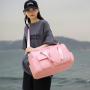 Large capacity portable fitness shoulder independent shoe compartment yoga travel bag