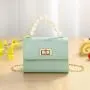 Ladies Crocodile Jelly Crossbody Bag Fashionable Portable Single Strap Handbag Zero Wallet Pearl for Children Cross-Border Style
