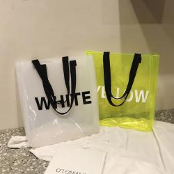 Fashion Customized Logo PVC Clear Tote Bags Summer Transparent Waterproof Jelly Bag With Logo