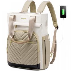 LOVEVOOK 2023 Trendy New Style Travel Work College Backpack Convertible Business Tote Daypack with USB Laptop Backpack for Women