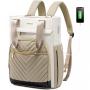 LOVEVOOK 2023 Trendy New Style Travel Work College Backpack Convertible Business Tote Daypack with USB Laptop Backpack for Women