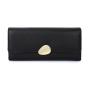 HR144 Classic Luxury Lychee Patterned Three Fold Wallet PU Leather Women's Long Handheld Billfold Ladies Phone Card Hold Purse