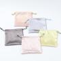 Colorful Custom Logo Printed Small Jewelry Faux Silk Packing Bag High End Drawstring Gift Silk Bag