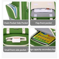 ZF124 Primary School Students Schoolbag Load Reduction Backpack Oxford Cloth Waterproof Wear-resistant Shoulder Bag