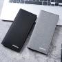 2024 New men's wallet fashion plaid horizontal soft leather men's short wallet large capacity multi-card purse