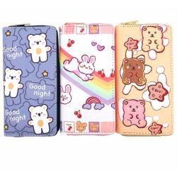 LW002 Women Fashion Purse Long Wallets Cute New Korean Wallet for Girl PU Leather Credit Card Money Slot Holder 2023