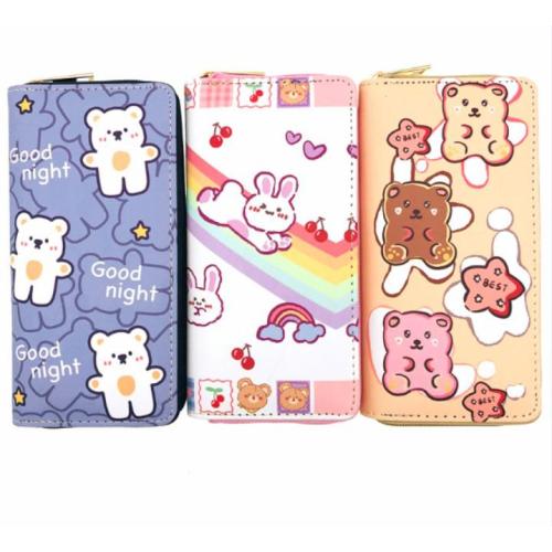 LW002 Women Fashion Purse Long Wallets Cute New Korean Wallet for Girl PU Leather Credit Card Money Slot Holder 2023