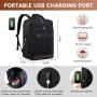 Waterproof Work Computer Back pack 15.6 17 in Laptop School Bags with USB Port Business Anti Theft Travel Backpack for Men Women