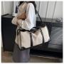 ZF167 New Retro Ladies Handbag Canvas Sports Fitness Diagonal Cross Bag Short Distance Large Capacity Collision Color Travel Bag