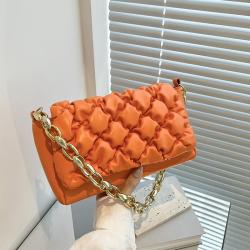 2024 New Arrival Woman Bags Brand Golden Chain PU Leather Shoulder Bags Ladies Trendy Fashion Women's Handbags