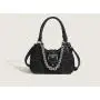 HR345 INS Dumplings Sweet Cool Lacquer Leather Underarm Bag Women's New Fashion Metal Chain Spicy Girl Versatile Shoulder Bag
