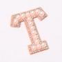 Keymay Factory Wholesale Letter Patch Alphabet A-Z Letters Patch Pearl Chenille Patches Self Adhesive Pattern Stickers