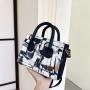 Latest Popular Fashion Graffiti Portable Bags Korean Street New Style Single Shoulder Square Bag Ins Texture customs handbag