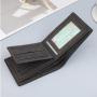 OEW049 Bifold PU Leather Wallet For Men Slim Coin Purse Purse ID Credit Card Holder Simple Casual Short Purse Small Male Wallet