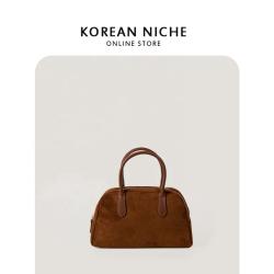 New fashion trend Dinner bag  Faux suede hand bags  pure color simple large capacity luxury handbags for women