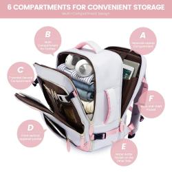 LOVEVOOK Large Capacity 40L Carry On Backpack with 3 Packing Cubes 17 Inch Laptop Travel Backpack Airline Approved Luggage Bags
