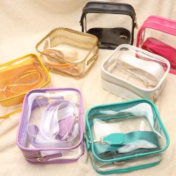 High Quality Clear Crossbody PVC Bag Transparent PVC Shoulder Bag Stadium Approved Clear Concert Bag