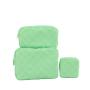 Fashion Customize Printing Travel Makeup Bag Nylon Embroidery Organizer Checked Pouch Women Cosmetic Bags & Cases