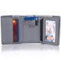 RFID Mens Wallet Deluxe Capacity Trifold genuine leather wallet