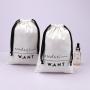 Custom Logo Printing Recycled Brush Canvas Dust Bag For Packaging Handbag Luxury Drawstring Canvas Shopping  Dust Pouch