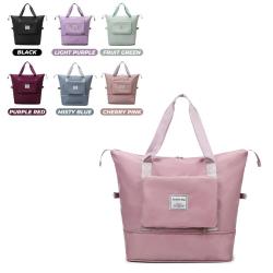 Custom Logo Folding Travel Bags Waterproof Luggage Tote Handbag Travel Duffle Bag Gym Yoga Storage Shoulder Bag For Women Men