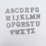 Keymay 4.5cm Height Rhinestone Full Set Alphabet Self Adhelsive Embroidery Pearl Letter Patches DIY Sticker Patch