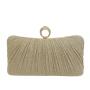 2024 New Shiny Metallic Luxury Women's Clutch Bag Shiny Pearl Pink Pleated Woman Party Evening Bag Fashion Purse for Female
