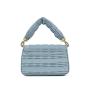New custom logo PU leather ladies sling shoulder purse folded bag crossbody women hand bags handbags