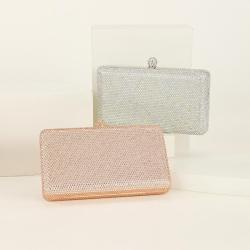 Hot selling women handbags shiny party clutch bag ladies purse chain shoulder bag rhinestone evening bags pochette femme