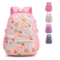 Wholesale Girls Students Bookbags Waterproof Lightweight Cartoon Floral Print Pupil Kids Backpack Primary Children Schoolbags
