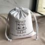 20*25cm Printed Customized White Cotton Drawstring Bag Cotton Packaging Pouch