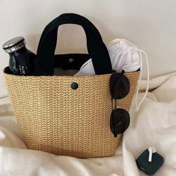 New Trendy Bolsos De Mujer Bucket Hand Bag Ladies Summer Beach Bag Straw Handbag For Women