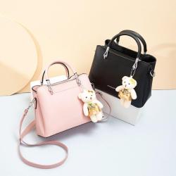 XL124 Imported Crossbody Bag For Women Shoulder Bag Luxury PU Leather Handbag With Bear Pendant Ladies Tote Bag